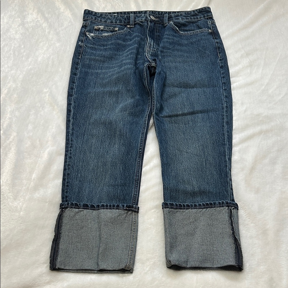 Zara Cuffed Women's Blue Jeans Size 8